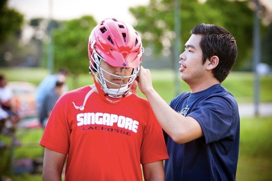 Payu Thailand Lacrosse Singapore lacrosse practice helmet - International Lacrosse