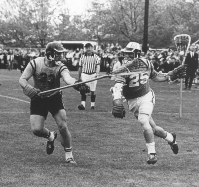 Joe Cowan for Hop, against Navy, in 1967 Photo courtesy: Johns Hopkins