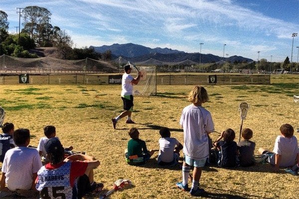 Peter Baum lacrosse shooting clinic at LXM PRO