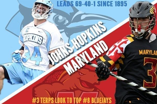 College lacrosse rivalry week Maryland-Hopkins