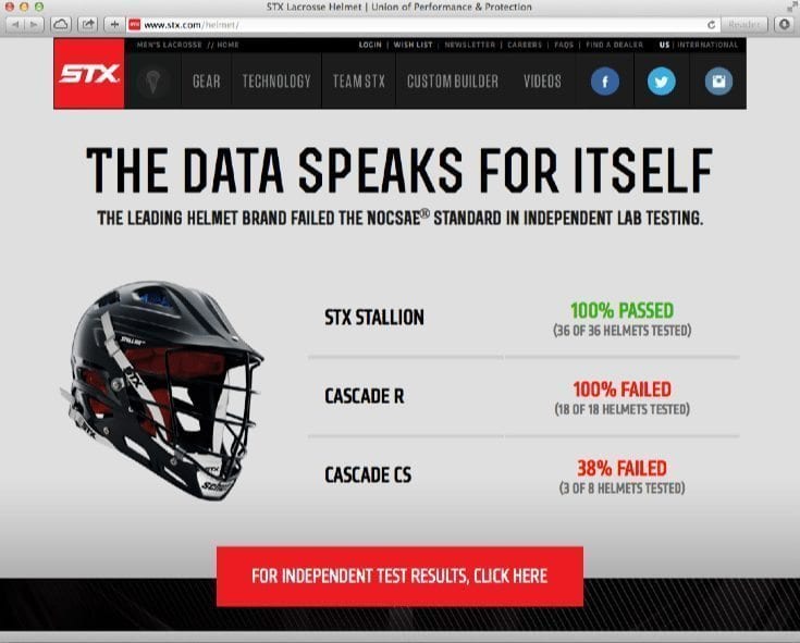 STX Lacrosse Helmet Attack Ad