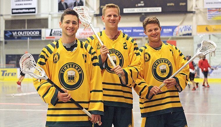 Nanaimo Timbermen 1960 throwback-uniforms box lacrosse WLA