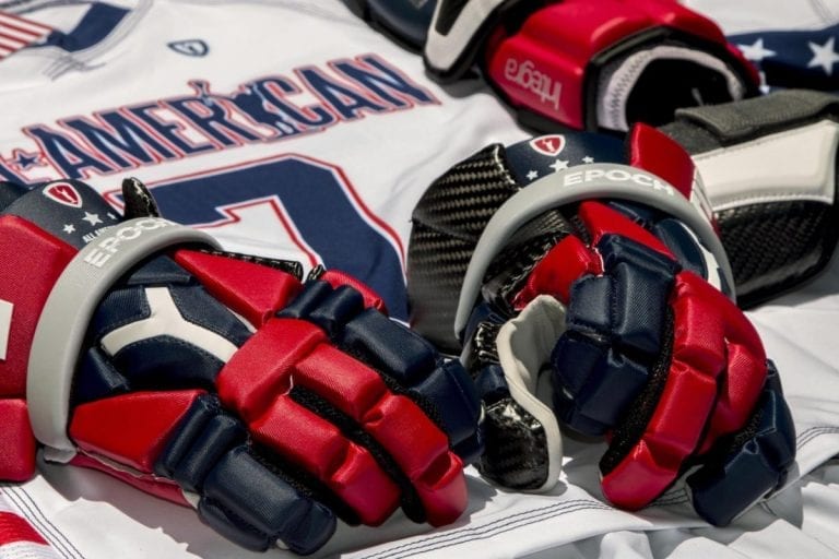 Epoch Lacrosse Integra Gloves at 2016 Adrln All-American Game
