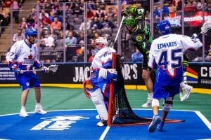 TORONTO, ON - DEC 16, 2017: National Lacrosse League game between the Toronto Rock and the Saskatchewan Rush, (Photo by Ryan McCullough / NLL)