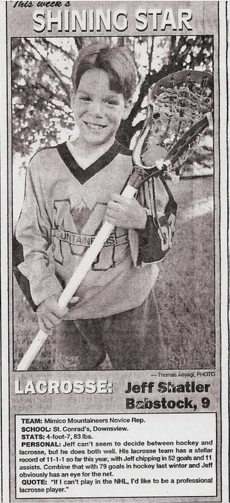 Young Jeff Shattler child lacrosse