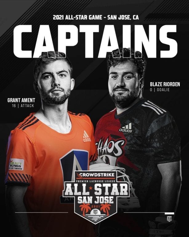 PLL All Star Rosters chosen by Captains Grant Ament, Blaze Riorden