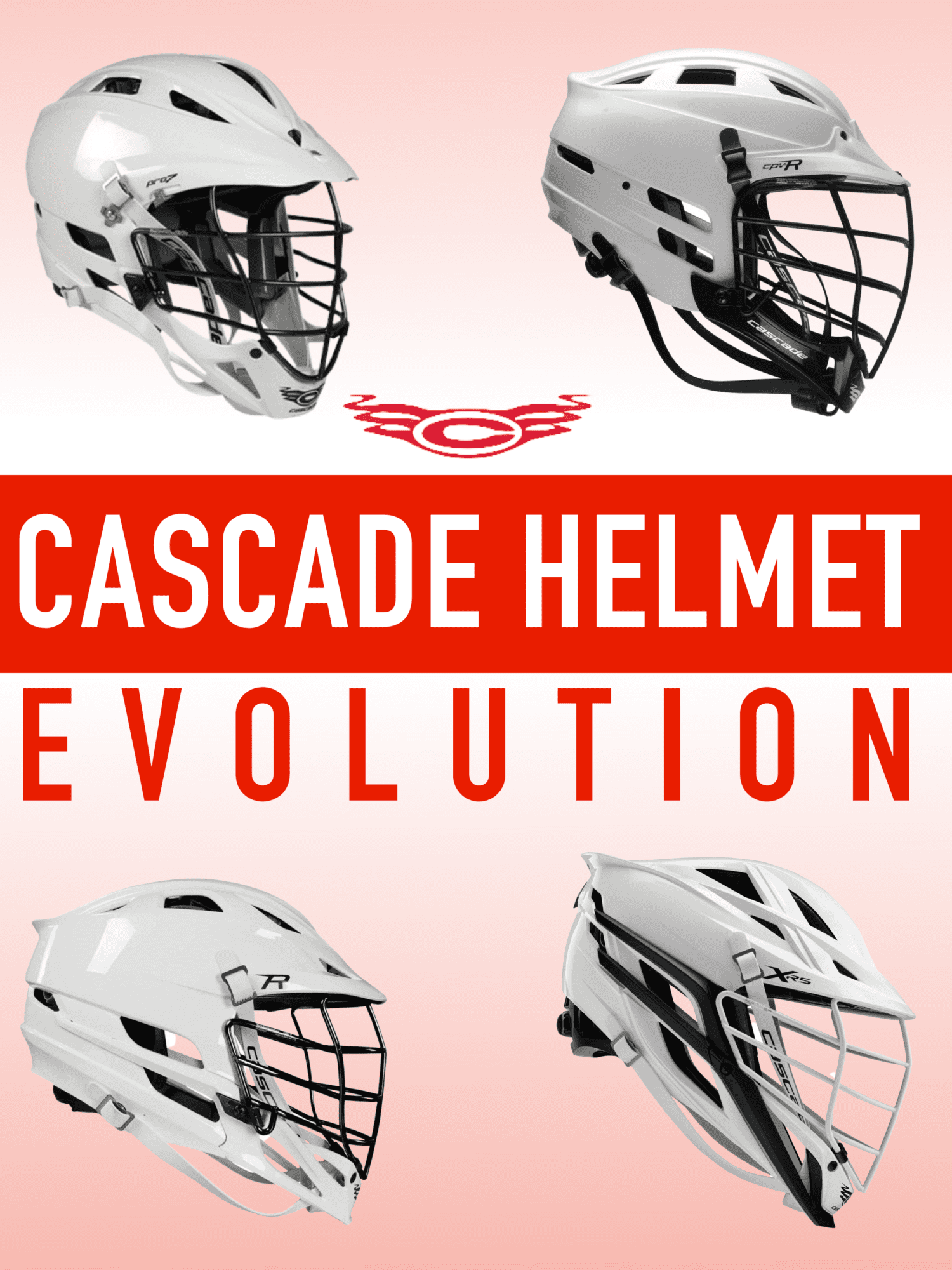 Cascade Youth XRS Quick Clip Custom Lacrosse Helmet, Kids, Matte Shell/White Facemask, image size:1500x2000