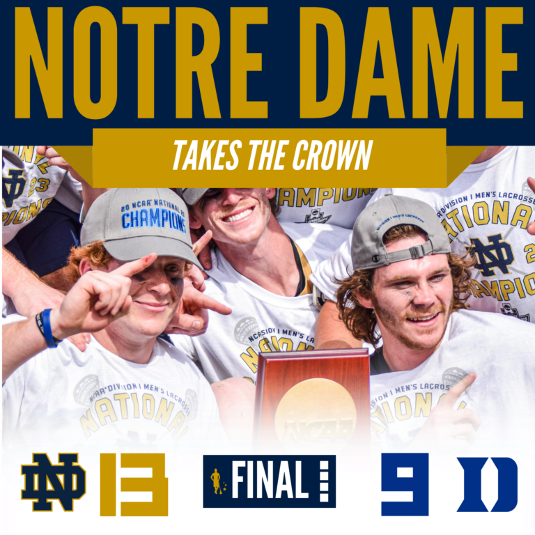 Notre Dame Takes the Crown D1 Men's Lacrosse Championship Recap